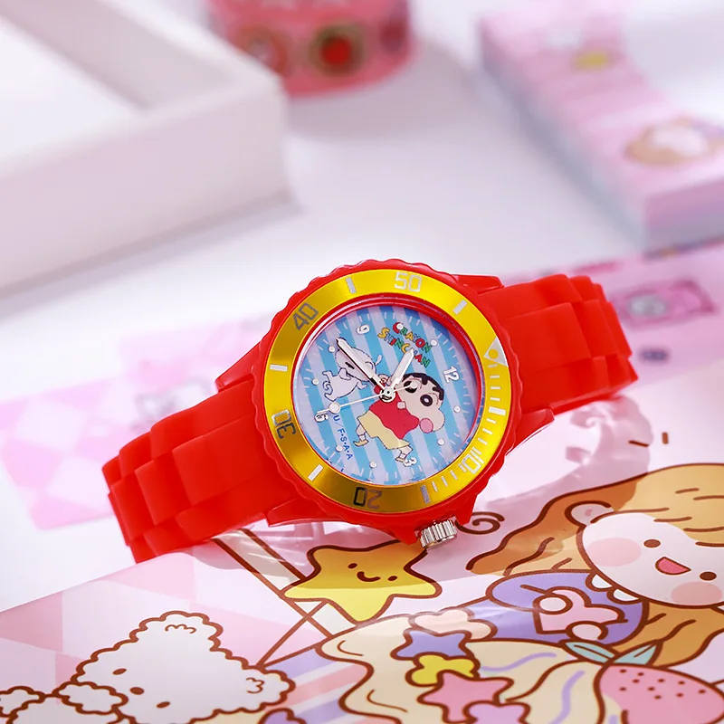 Crayon Shin-chan Children\'s Watches Cartoon Creative Students Silicone Quartz Watch Fashion Outdoor Sports Waterproof Wristwatch