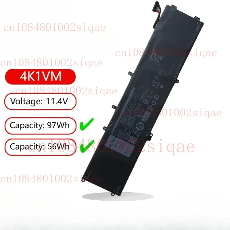 

New 4K1VM V0GMT 0W62W6 XYCW0 Laptop Battery For Dell G7 17 7700 P46E001 P46E 0NCC3D%100 test
