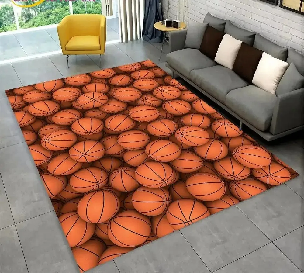 Basketball Cour Cartoon Carpet Indoor Non-slip Creative Doormat Floor Rug Bedroom Accessories Decoration Props Outdoor Decor Mat