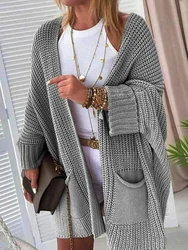 Women's sweater with net color long sleeved cardigan jacket