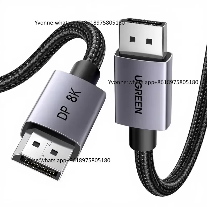 VESA 8K DisplayPort 1.4 DP Cable Supports 8K 60Hz 4K 240Hz 32.4Gbps Display Port Cord Braided Compatible Graphics PC