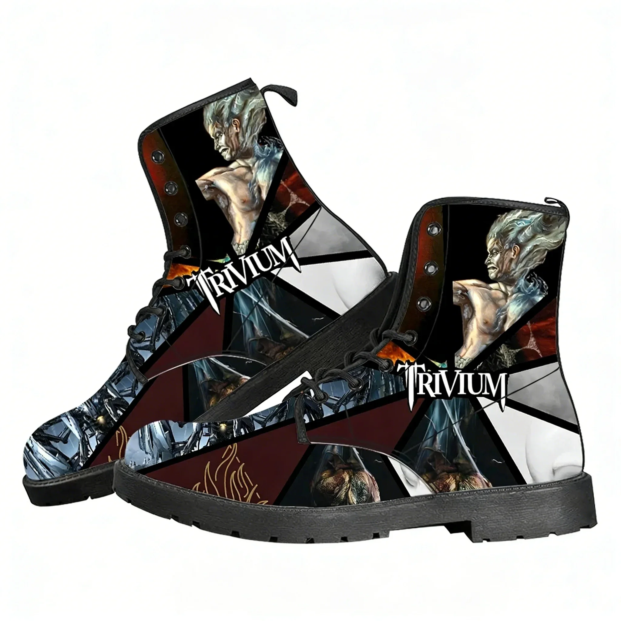 

Повседневные ботинки Trivium Rock Heavy Metal Band для мужчин, женщин и подростков, модные 3D-ботинки, уличная обувь высокого качества, изготовленная на заказ