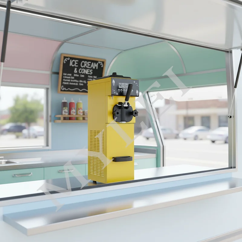 New Portable Table Top Soft Serve Ice Cream Machine 220V High Commercial Use