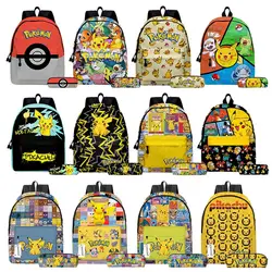 Torby szkolne Anime Pokemon plecaki Pikachu Psyduck torby dla dzieci torba podróżna nastolatki tornister dziewczęcy chłopcy prezent urodzinowy świąteczny