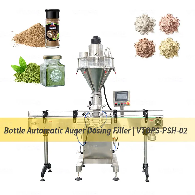 High Accuracy Talc Powder Spiral Screw Filler Bottle Dry Powder Filling Packing Machine
