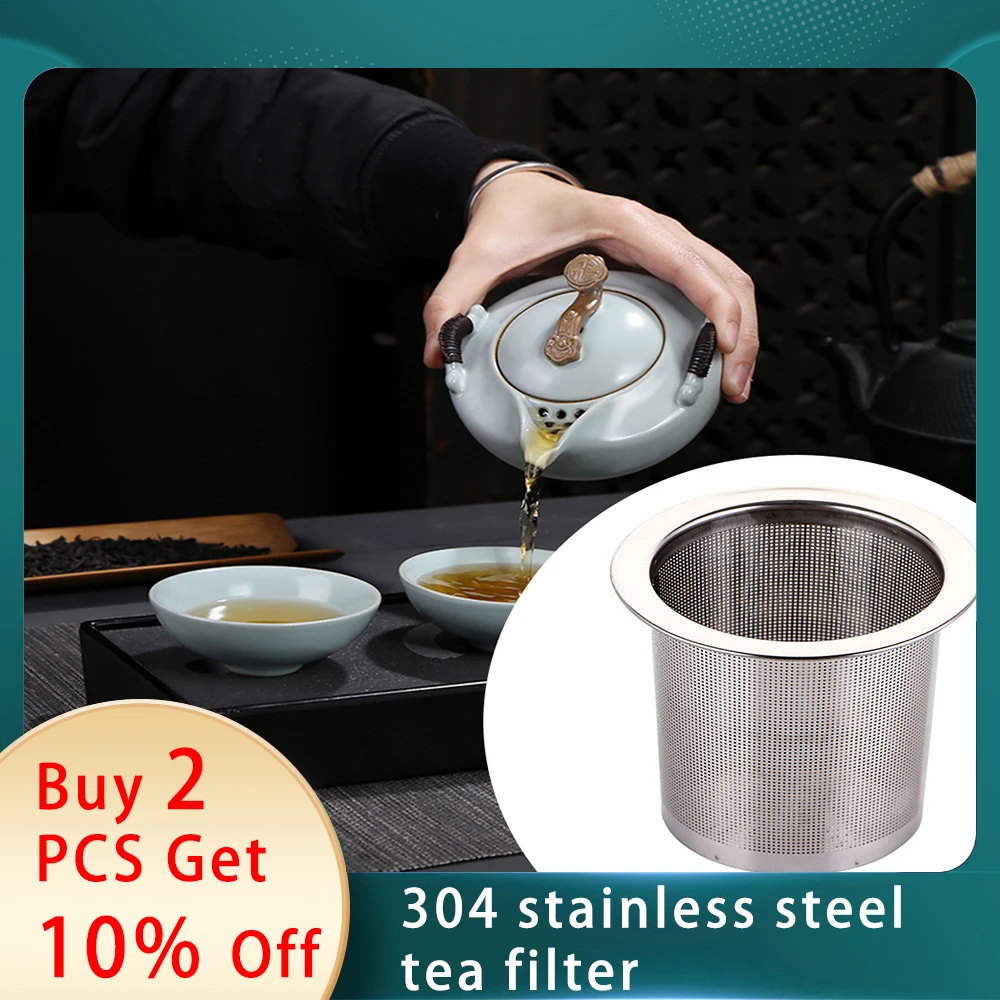 

Mesh Tea Infuser Reusable Tea Strainer Teapot Stainless Steel Loose Net Tea Leaf Spice Filter Drinkware Kitchen Accessories