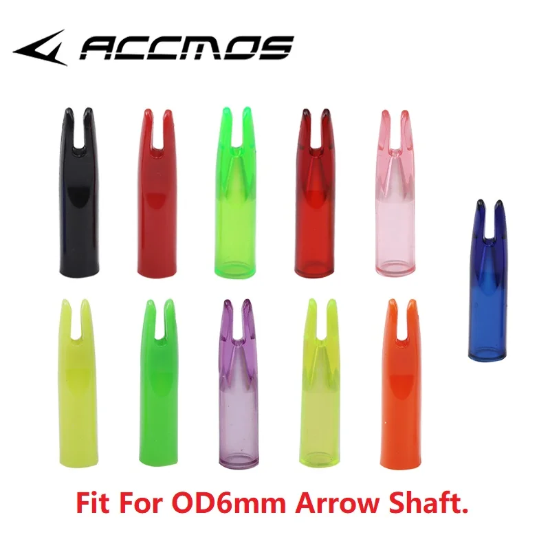 50pcs Archery Arrows Nocks Plastic Outwear Tail Used For OD 6mm/7mm/8mm Hunting Arrow fiberglass carbon Shafts Hunting