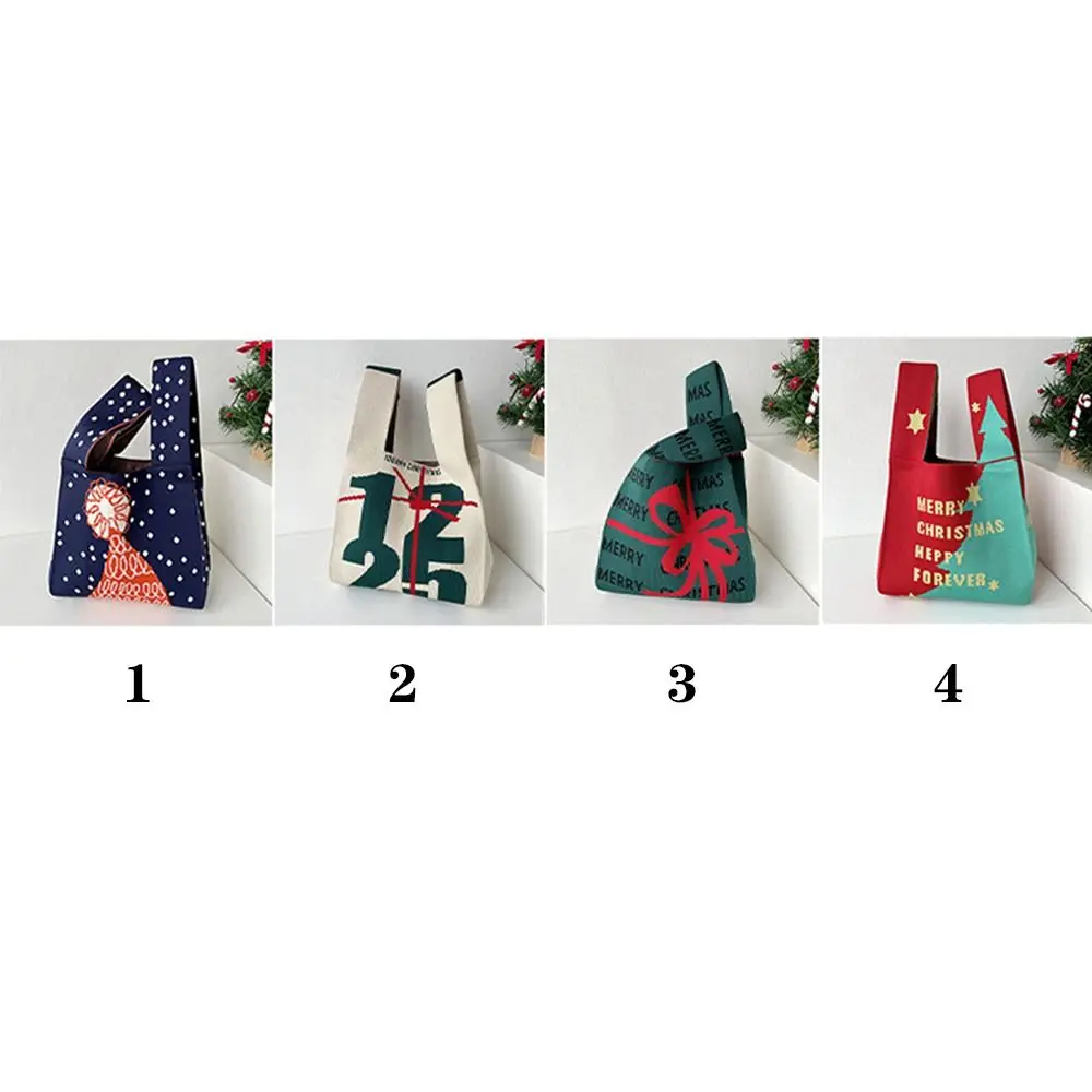 أزياء صغيرة عقدة متماسكة حقيبة يد حقيبة المعصم أكياس التسوق حمل حقيبة