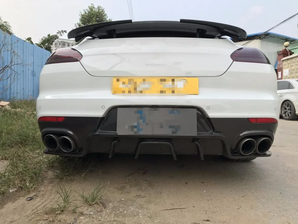 Diffuseur arrière en fibre de carbone pour Porsche Panamera, diffuseur de pare-chocs de voiture, Jules, 2014-2016