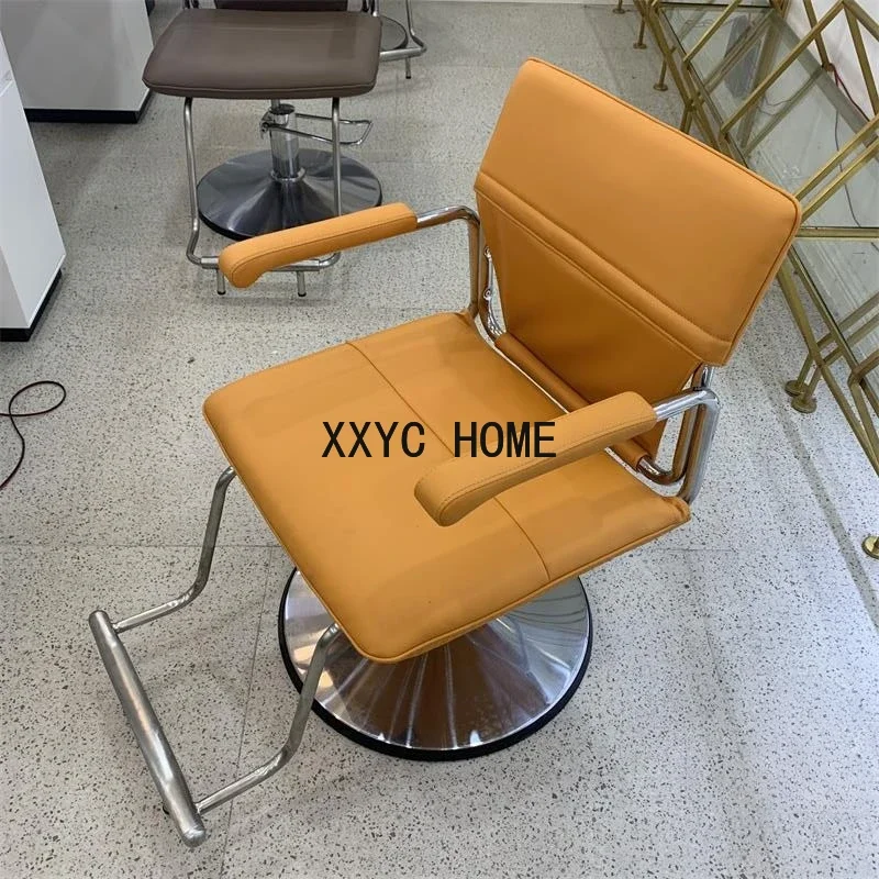 

Simple Vintage Swivel Barber Chair Barbershop Lift Perm Barber Chair Hair Dyeing Cadeira De Barbeiro Beauty Furniture KMBC