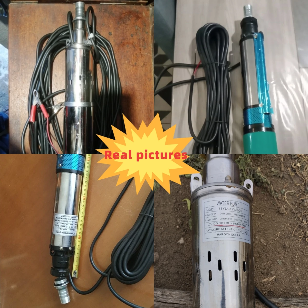 

12V 24V 48V Solar Water Pump Deep Well Pump Submersible Pump Farm Agricultural Irrigation Deep Well Pump 60M Lift Water Pump