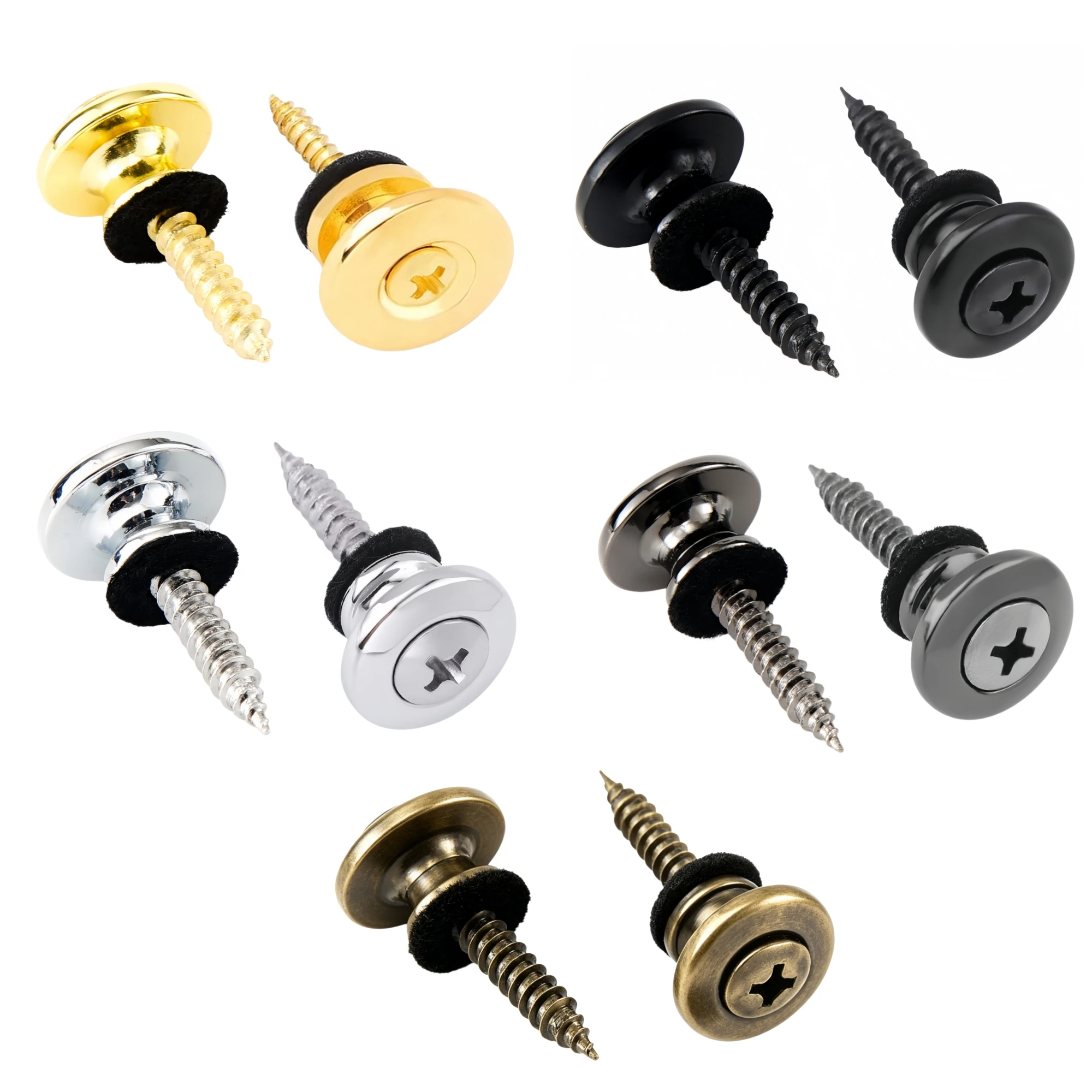Miwayer 1 set Guitar Strap Locks Metal Strap Retainer System for Electric Guitar Bass Ukulele Secure Quick Release