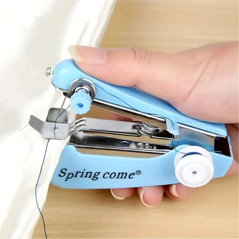 Portable Mini Handheld Sewing Machine Easy Quick Stitch Tool For DIY Fabrics Repairs Kids Clothing Space-Saving Tailoring Tool