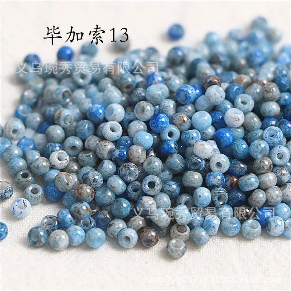 130 Stück Hochwertige 4mm Picasso-Glasreisperlen für Handgemachte DIY-Armbänder, Halsketten, Ringe und Zubehör – Detail 14
