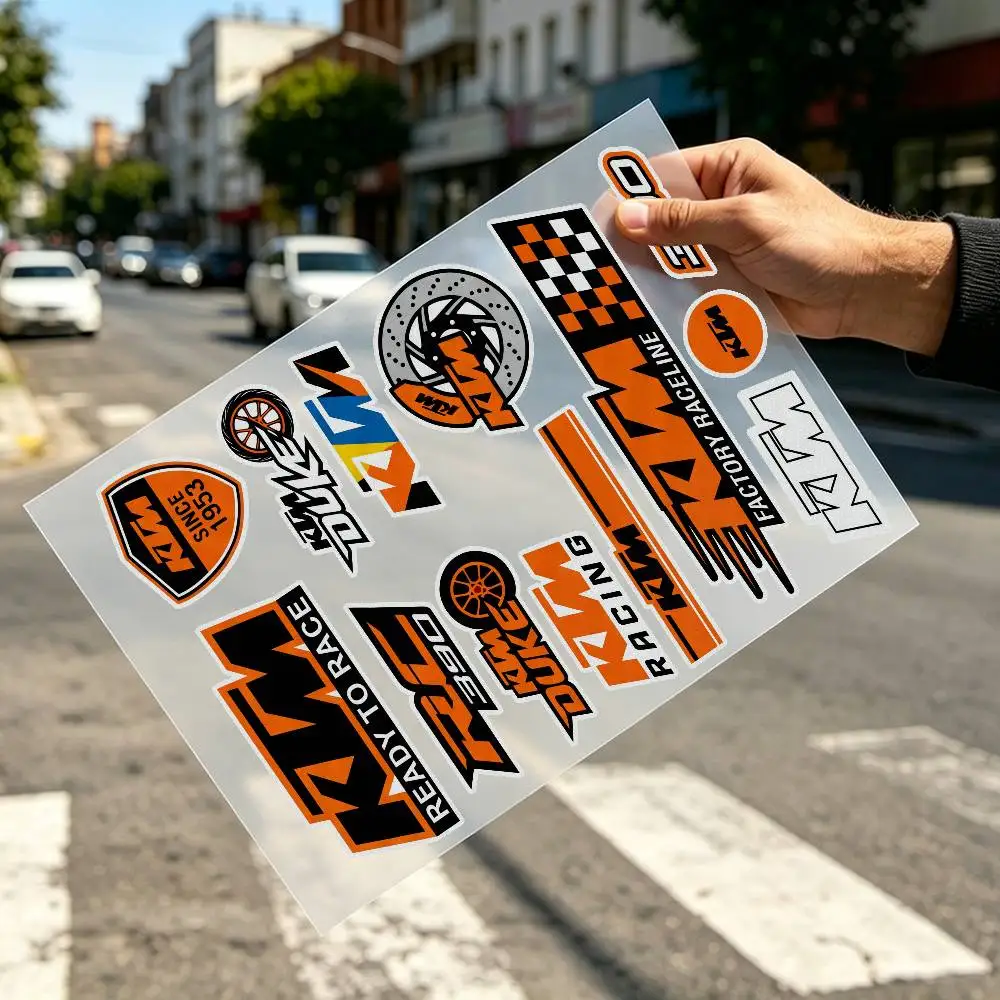 

For KTM Car Motorcycle Bicycle Rims Safety Decal for Helmet Waterproof Vinyl