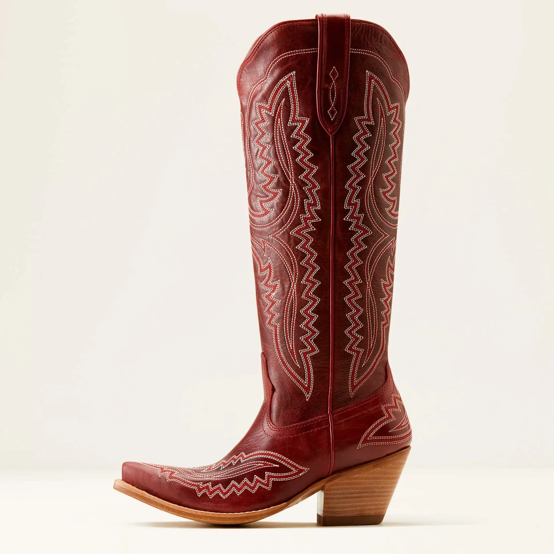 Autumn and Winter Pointed Thick High Heels, Knee Length Embroidered Western Cowboy Boots, Sizes 35-46 Women\'s Mid Length Boots