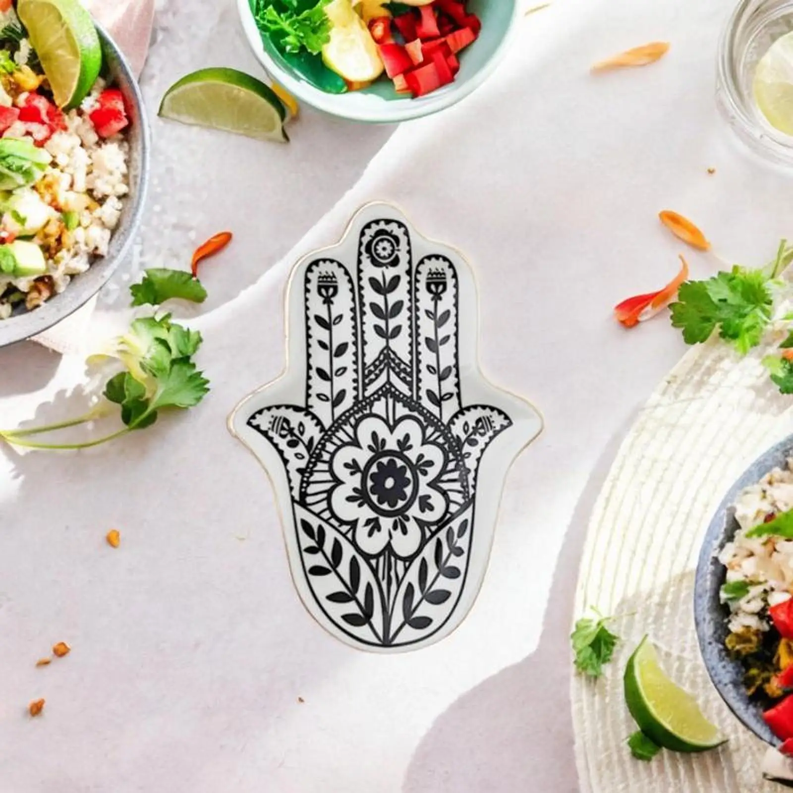 Hand Palm Jewelry Dish Jewelry Plate Holder for Rings Bracelets Kitchen