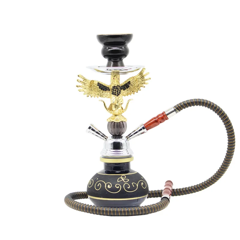 Wholesale 2 Pipe Pumpkin Glass Eagle Hookah One/Two  Shisha Water Smoking Shisha