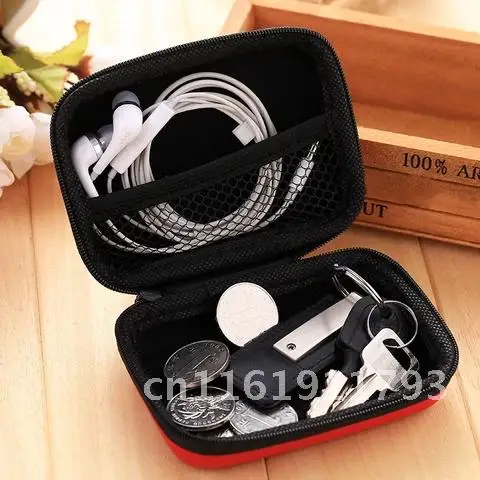 Earphone Bag Case Hard EVA Earbuds TF Card Storage Box Mini Zipper Key Coin Holder Pouch USB Cable Wire Organizer Accessories