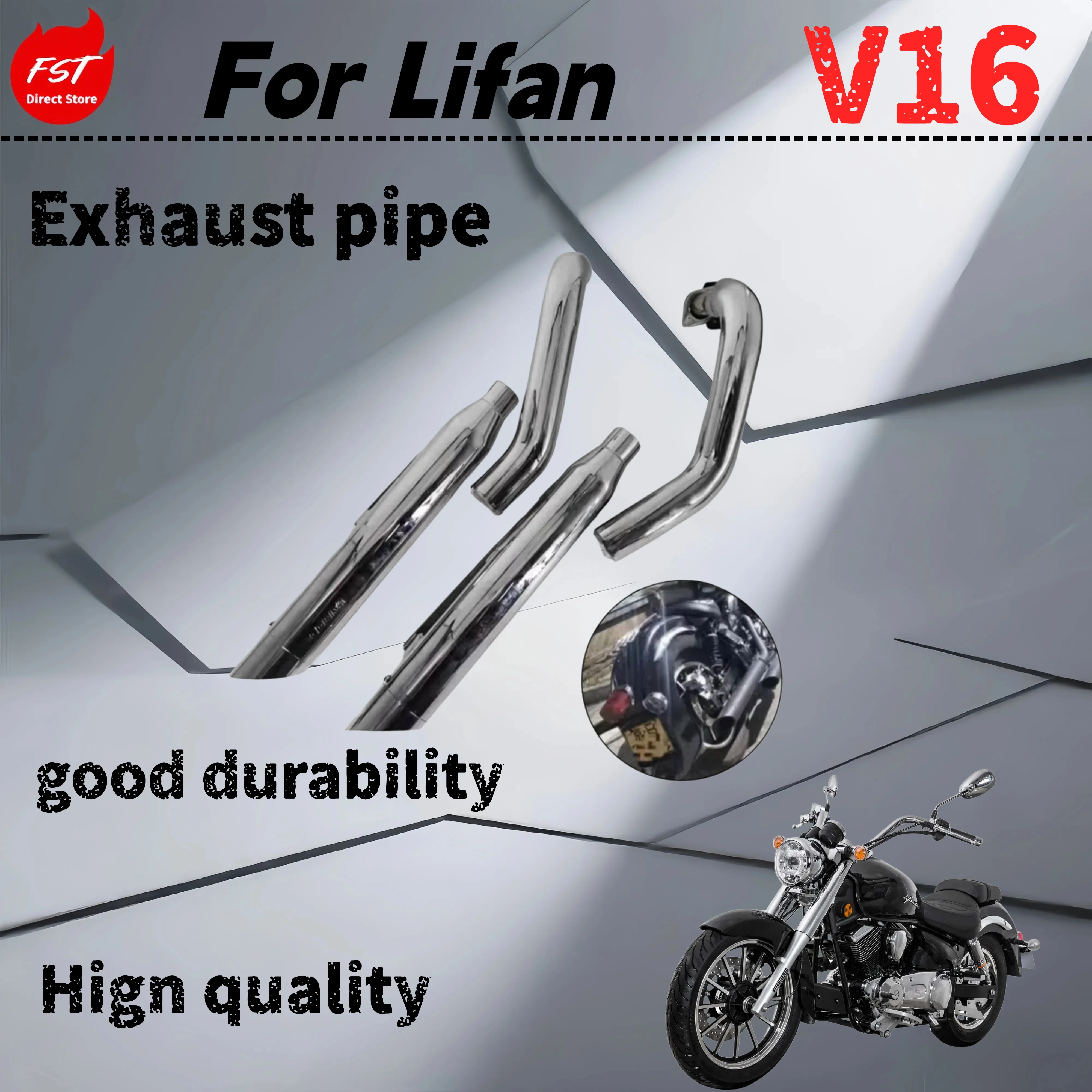 

For Jonway V16 modified Cobra exhaust pipe full section direct installation