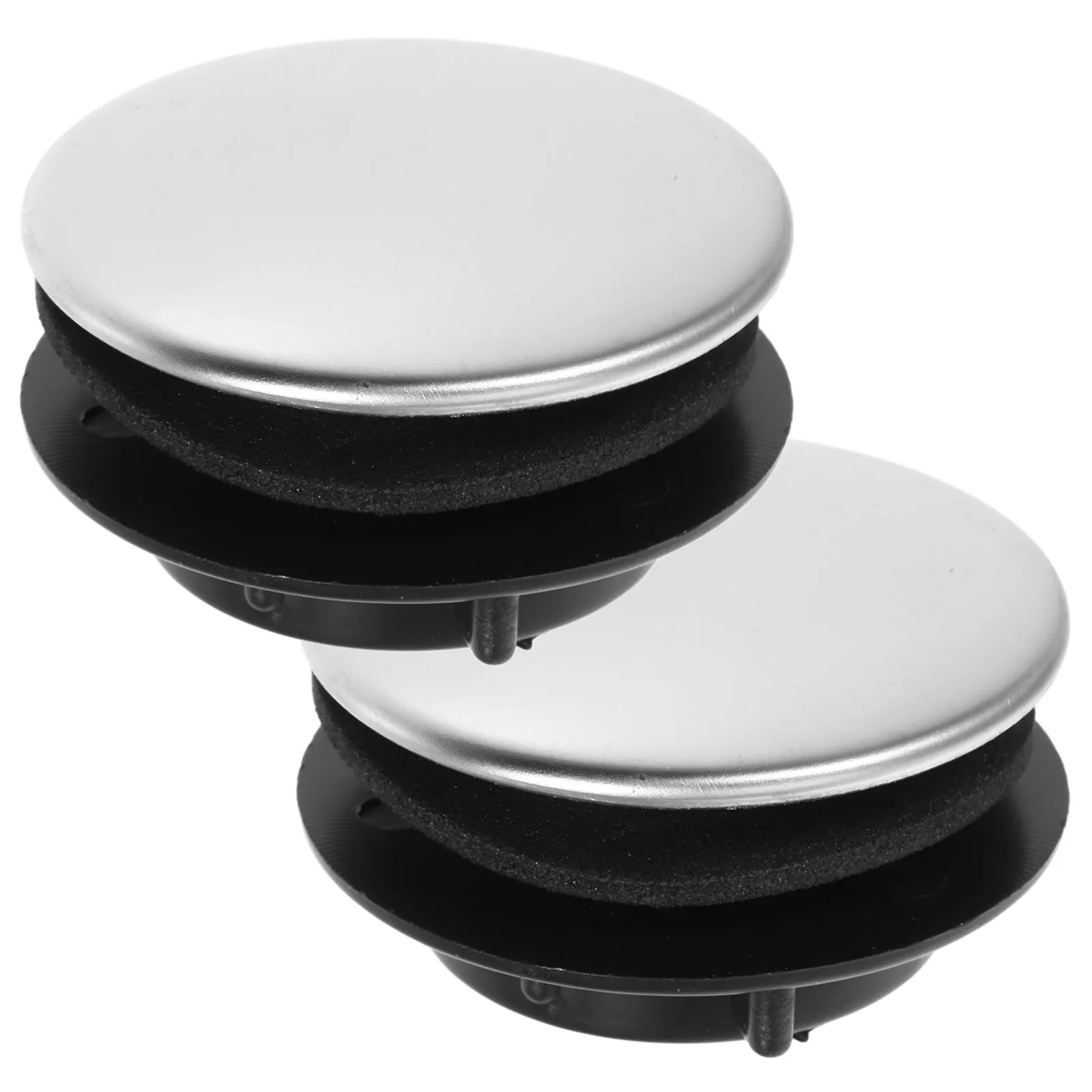 2Pcs Sink Hole Covers Stainless Steel Universal Kitchen Sink Plug Countertop Hole Cover for Drain Overflow Faucet Sprayer Holes