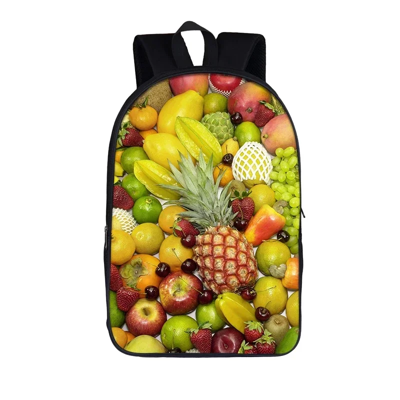 Vegetarianism Fruit Backpack Vegetable Vegan Women Men Travel Bag Children School Bags for Girls Boys School Backpack Bookbag