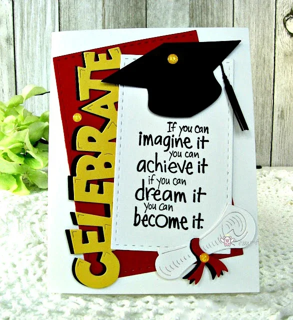 Piggy Craft metal cutting dies cut die mold Graduation hat Scrapbook paper craft knife mould blade punch stencils