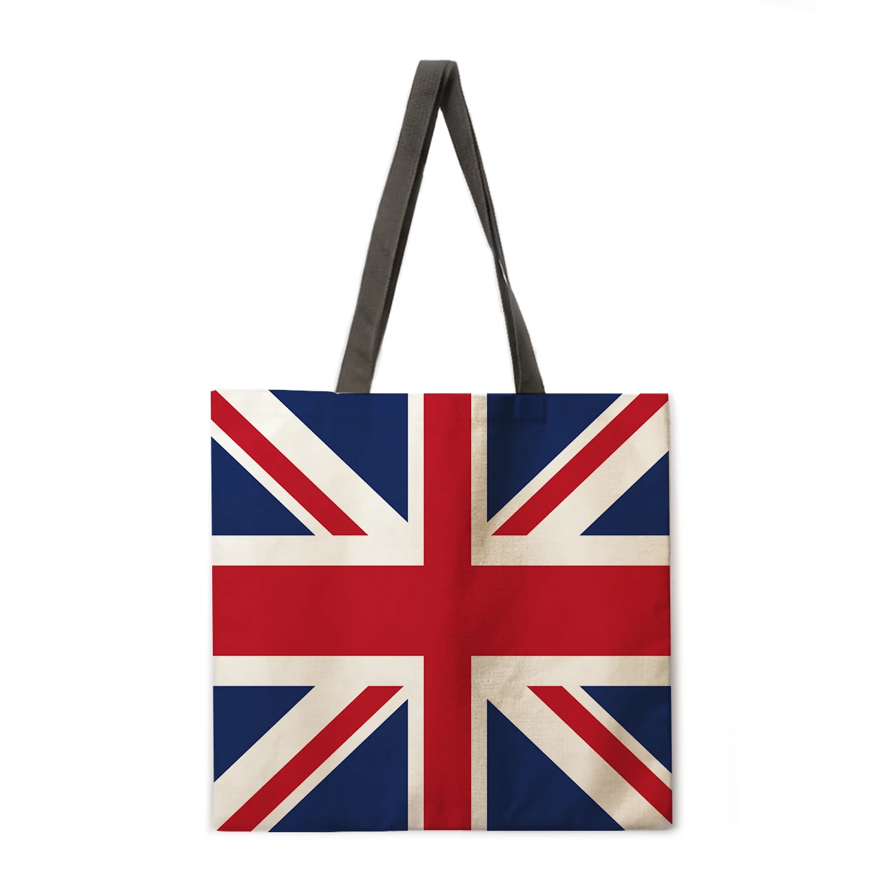 

Flag pattern linen bag handbag light shoulder bag large capacity eco-friendly shopping bag handbag tote bag