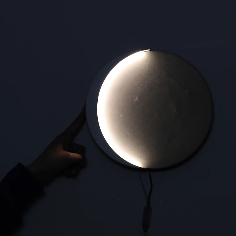 

Modern Nordic LED Wall Lamps Indoor Contemporary Minimalist Cement Design Moon Decorative Lights Touch Control for Home Interior
