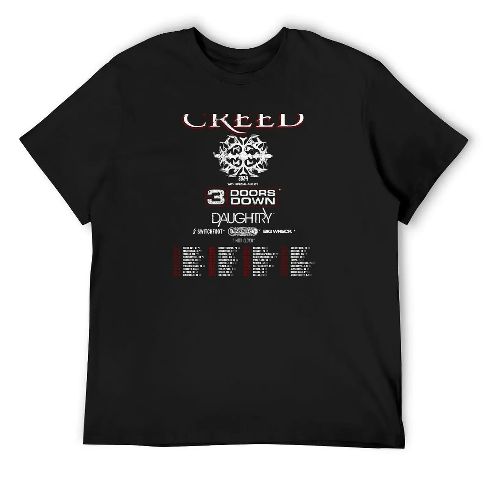 

Creed Band 2024 Tour Summer T-Shirt Aesthetic clothing basketball graphic tees mens plain t shirts