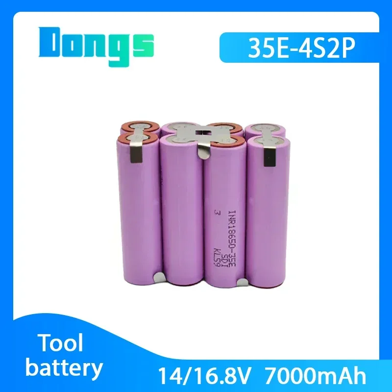 Battery Pack 3S1P 4S1P 5S1P 6S1P 3S2P 4S2P 5S2P 3500/7000mAh Customized Welding Battery Pack 18650-35E Battery,Screwdriver,Drill