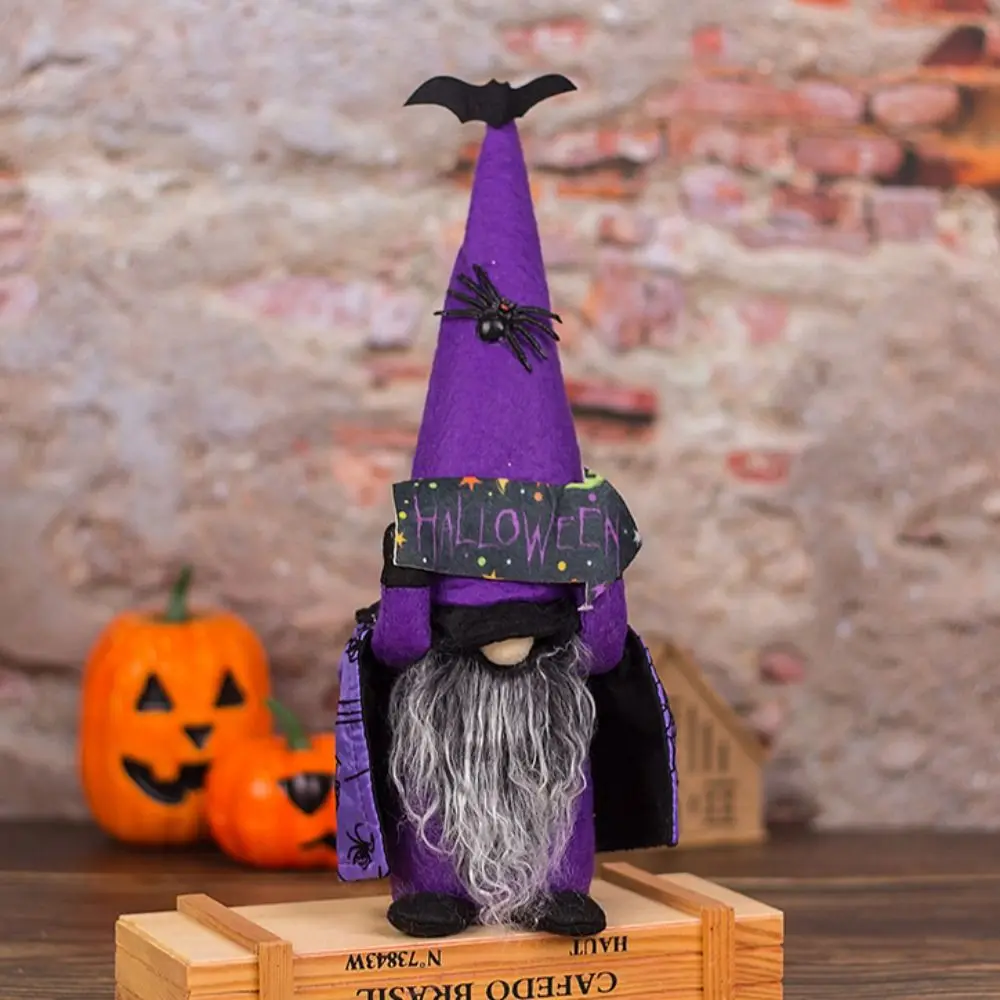 

Atmosphere Decoration Cute Halloween Gnomes Doll Portable Handmade Faceless Doll Exquisite Cartoon Dwarf Plush Doll Desktop