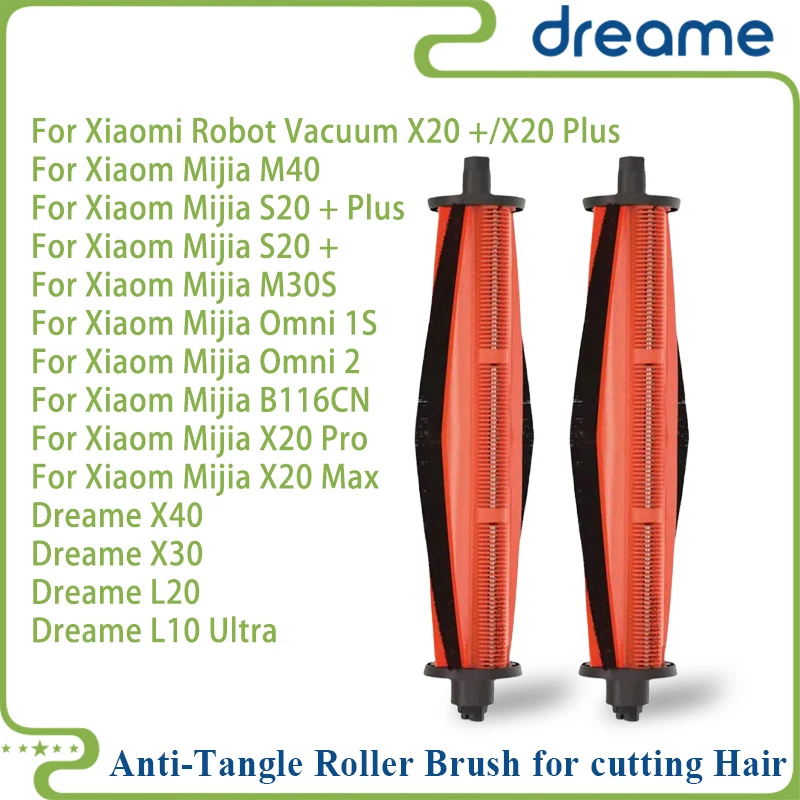 For Xiaomi Robot Vacuum X20 plus/ X20+/M40/M30S/Omni 1S/Omni 2 Parts Original Cutting Hair Anti-Tangle Roller Brush Accessories