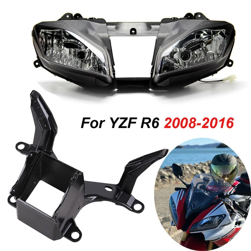 Motorcycle Headlight Bracket Headlights Upper Front Fairing Stay For YAMAHA YZF 600 R6 2008-2016 YZF-R6