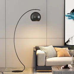 Designer Minimalist Fishing LED Floor Lamp Black Yellow Sofa Study Room Atmosphere Artistic High-end Decorative Lighting Fixture