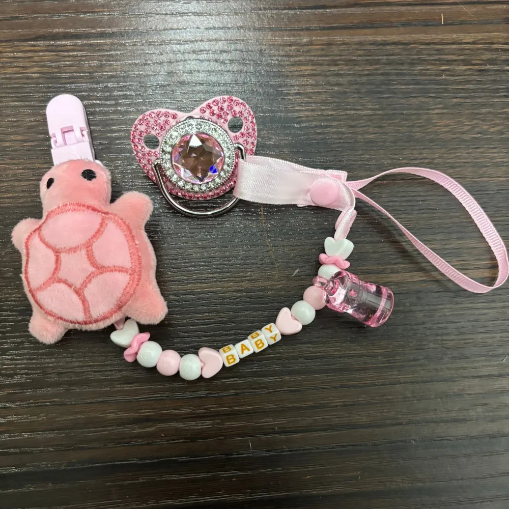 Cartoon Pattern Baby Soother Personalized Pacifier Clip Sweet Gift Trending Unisex Gender Neutral Baby Feeding Stuff