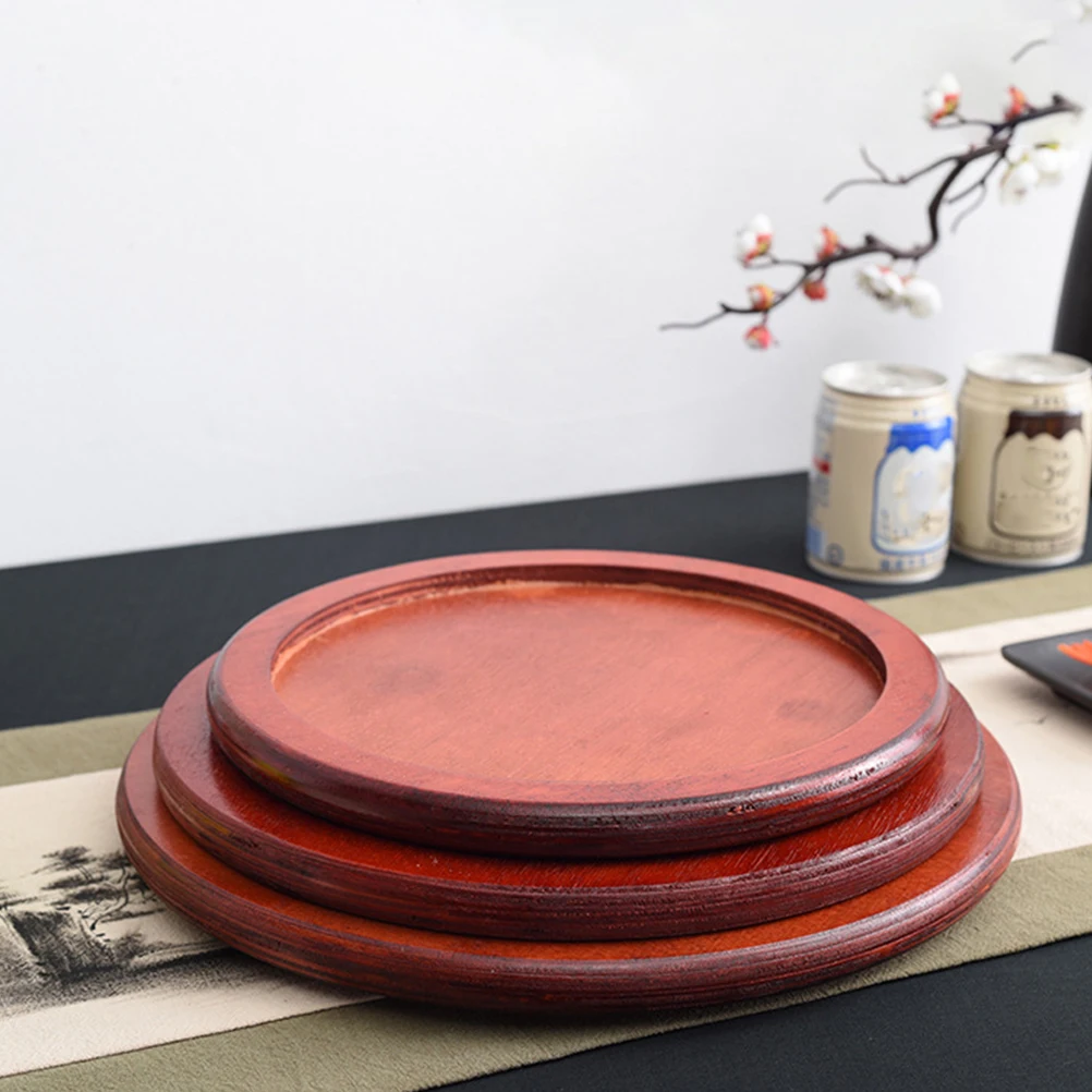 

Heat Insulation Wooden Pot Holder Thickened Casserole Tray For Soup Stone Pot Kitchenware Table Mat Decorative Bowl