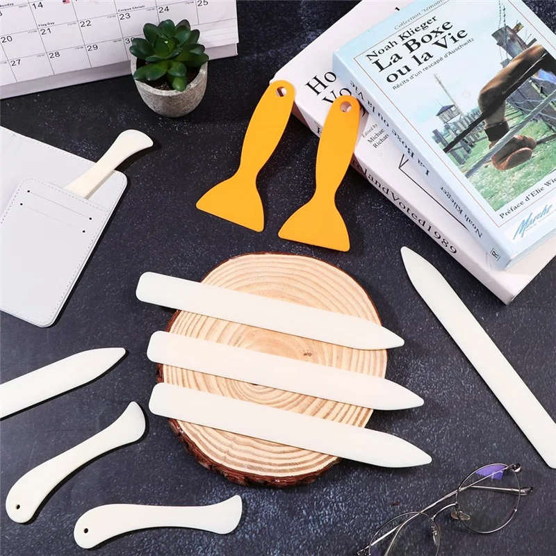 A95I-For Paper-Folding Bone Folder Tools 15 Pcs Creasing Scrapbooking Crafting Scraper For Paper-Leathercrafts Bookbinding