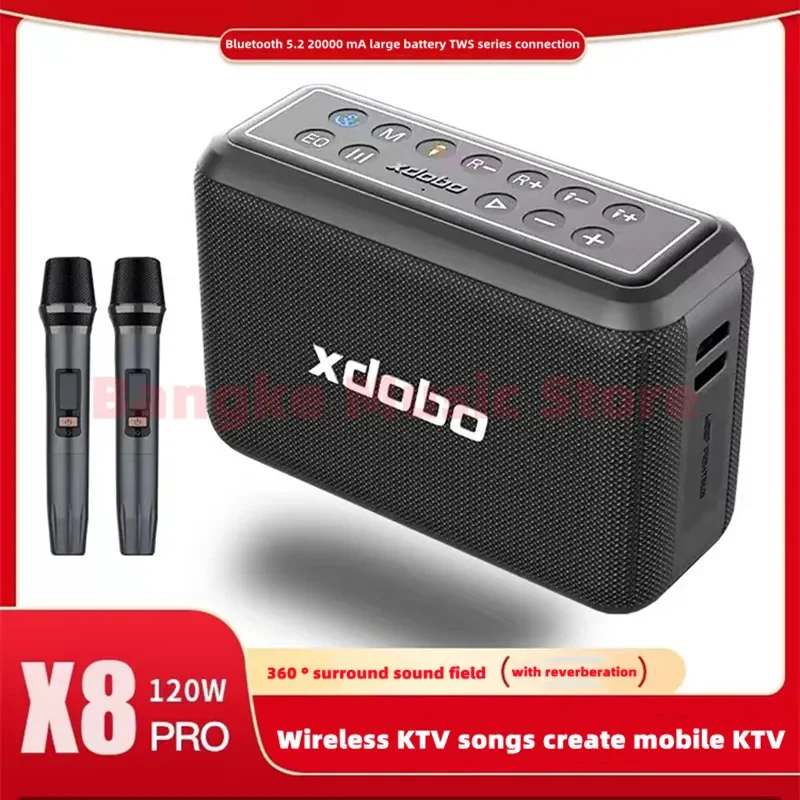 XDOBO X8 PRO Speakers 120W Output Power Portable Bluetooth Boombox with Wireless Mic Home Theater Sound System for Living Room