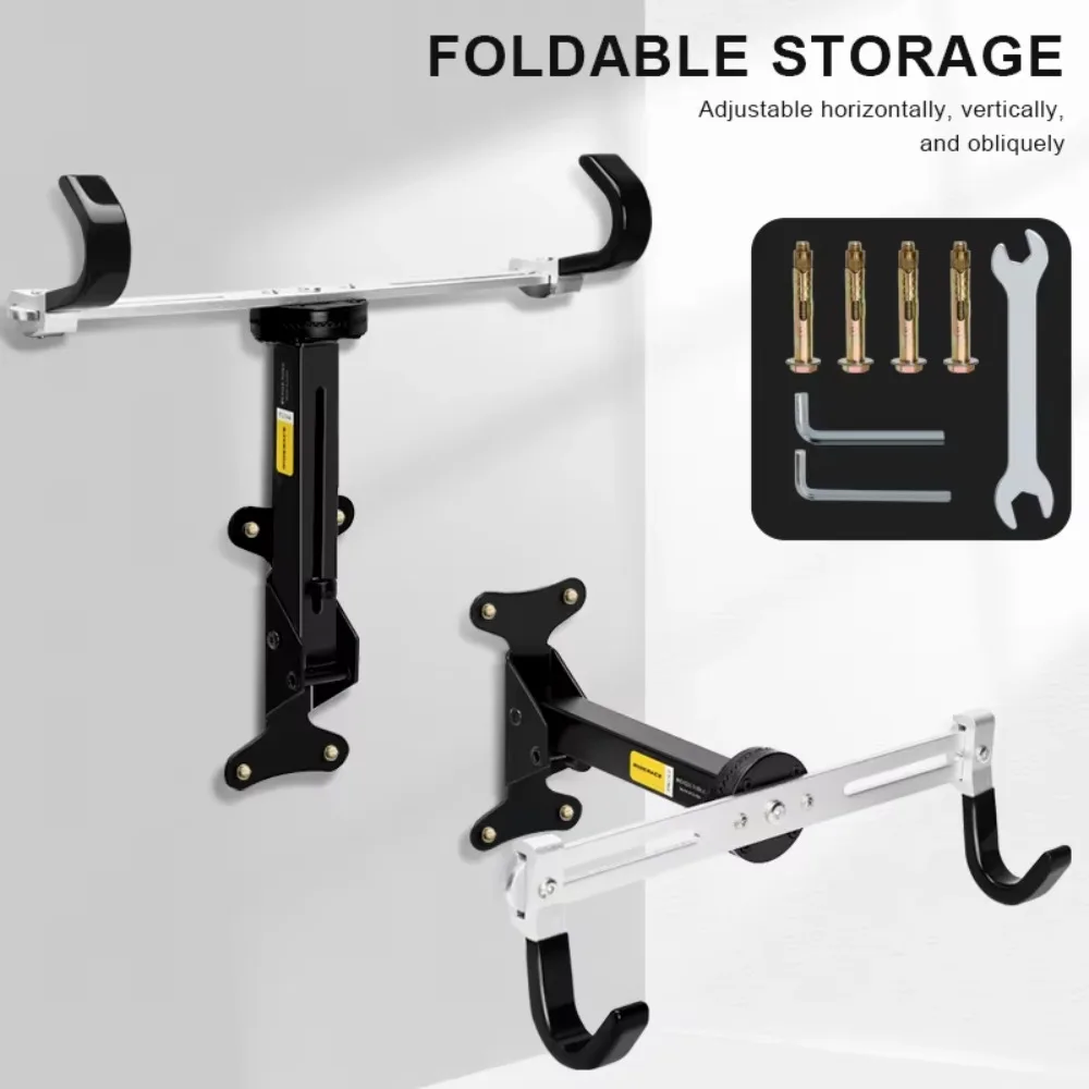 Soporte de pared giratorio ajustable para colgar bicicletas montaña