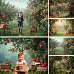 Photography Background Apple Orchard Fall Harvest Back To School Kid Birthday Party Portrait Decor Backdrop Photo Studio