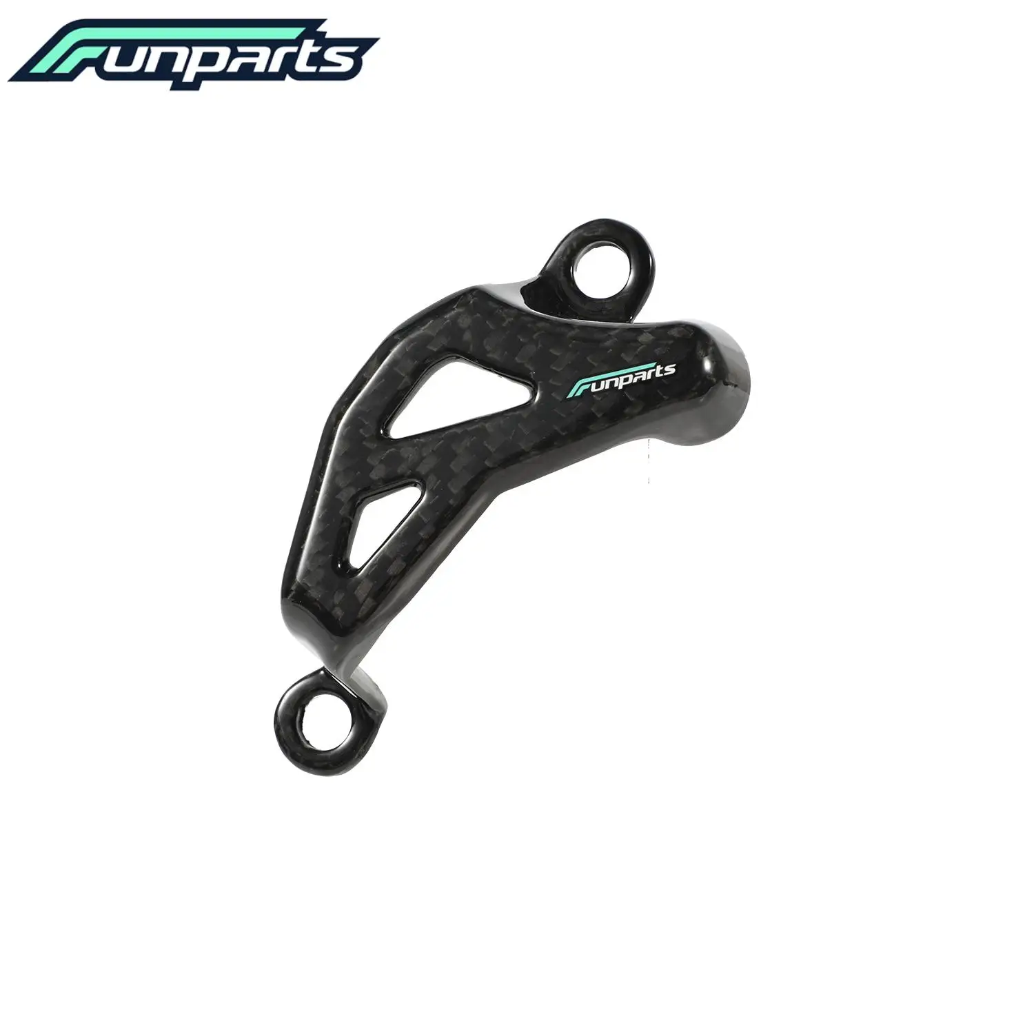 Funparts Motorcycle Rear Brake Caliper Cover Guard Carbon Fiber Protection For CR125R-250R CRF 150R 250R 450R 450RX 250X 450X