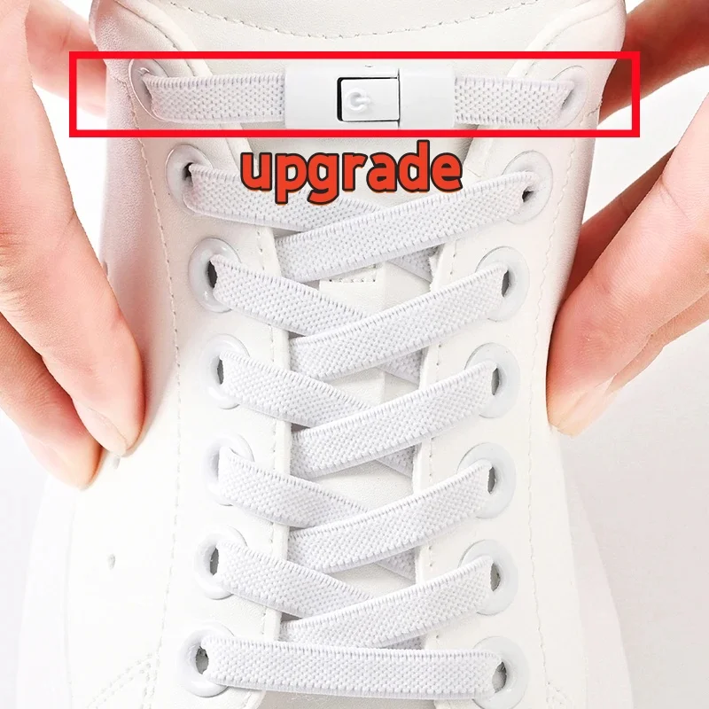 No Tie Elastic Shoe Laces Quick Lock Shoelaces Lazy Press‑Lock Shoelace for Sneakers Canvas Shoes Adult Kids Shoe Accessories
