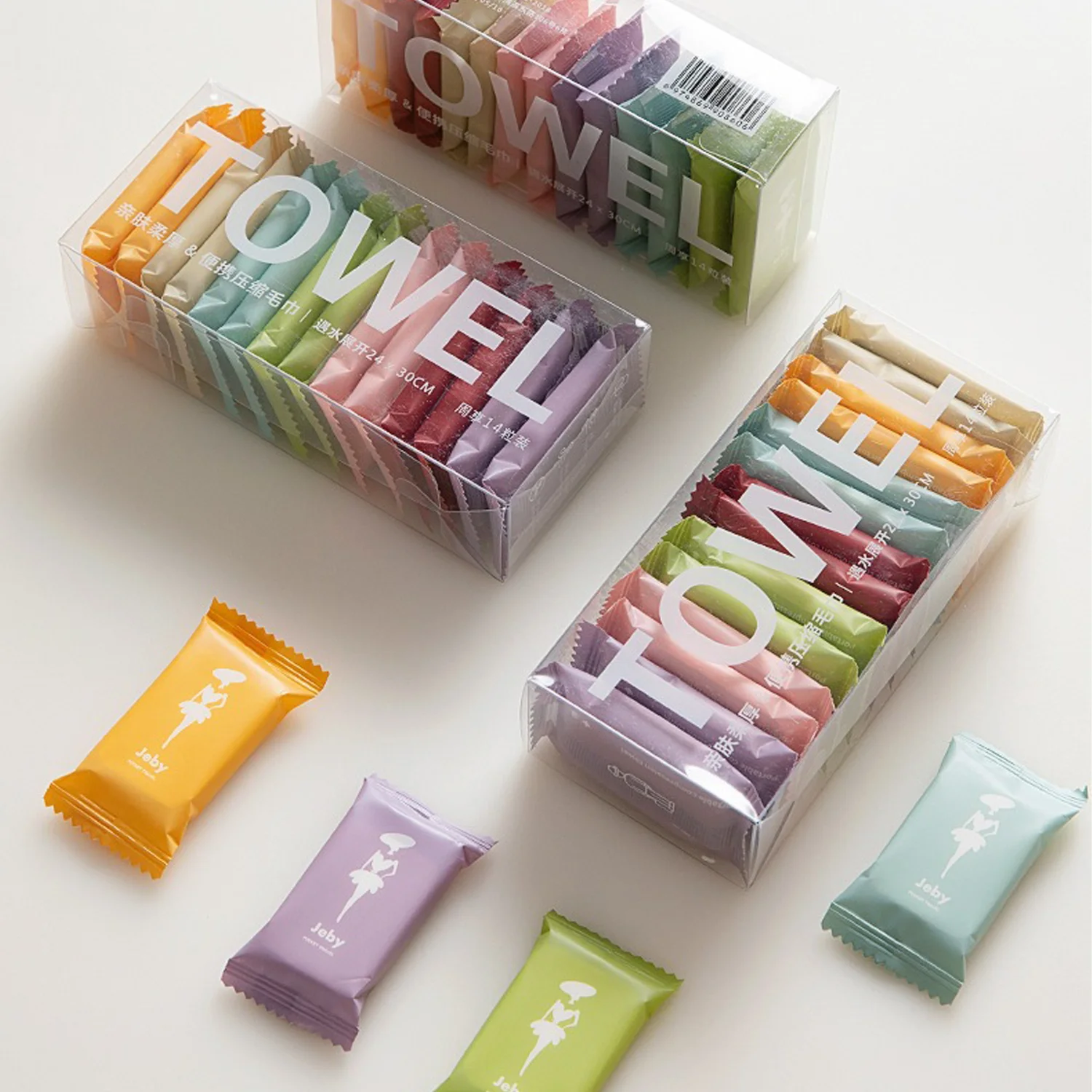 14Pcs Disposable Compressed Towels Portable Travel Washcloth Tablets Thicker Super Absorbent Facial Cleaning Towels for Travel