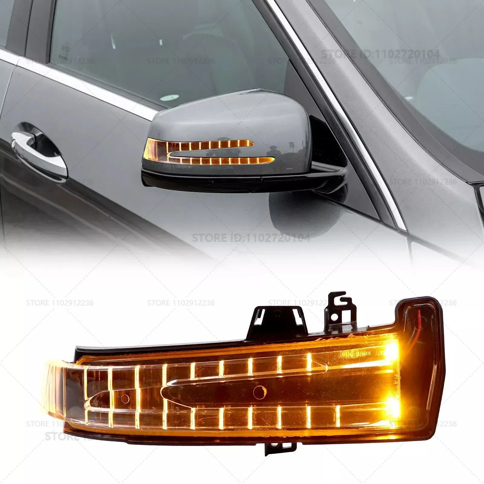 For 2007-2018 Mercedes-Benz W176 W204 W212 W218 W221 W246 C117 X156 X204 Side Mirror Turn Signal Light 2129067401 2129067501