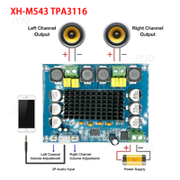 TPA3116 D2 XH-M543 DC 12V 24V 120W*2 Dual Channel Digital Power Audio Amplifier Board 120W X2 TPA3116D2