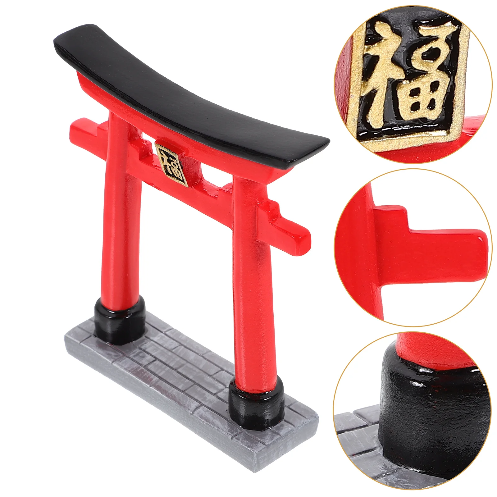 

Shrine Torii Gate Garden Ornament Fish Tank Accessories Crafts Simulation Bonsai Aquarium Sculpture