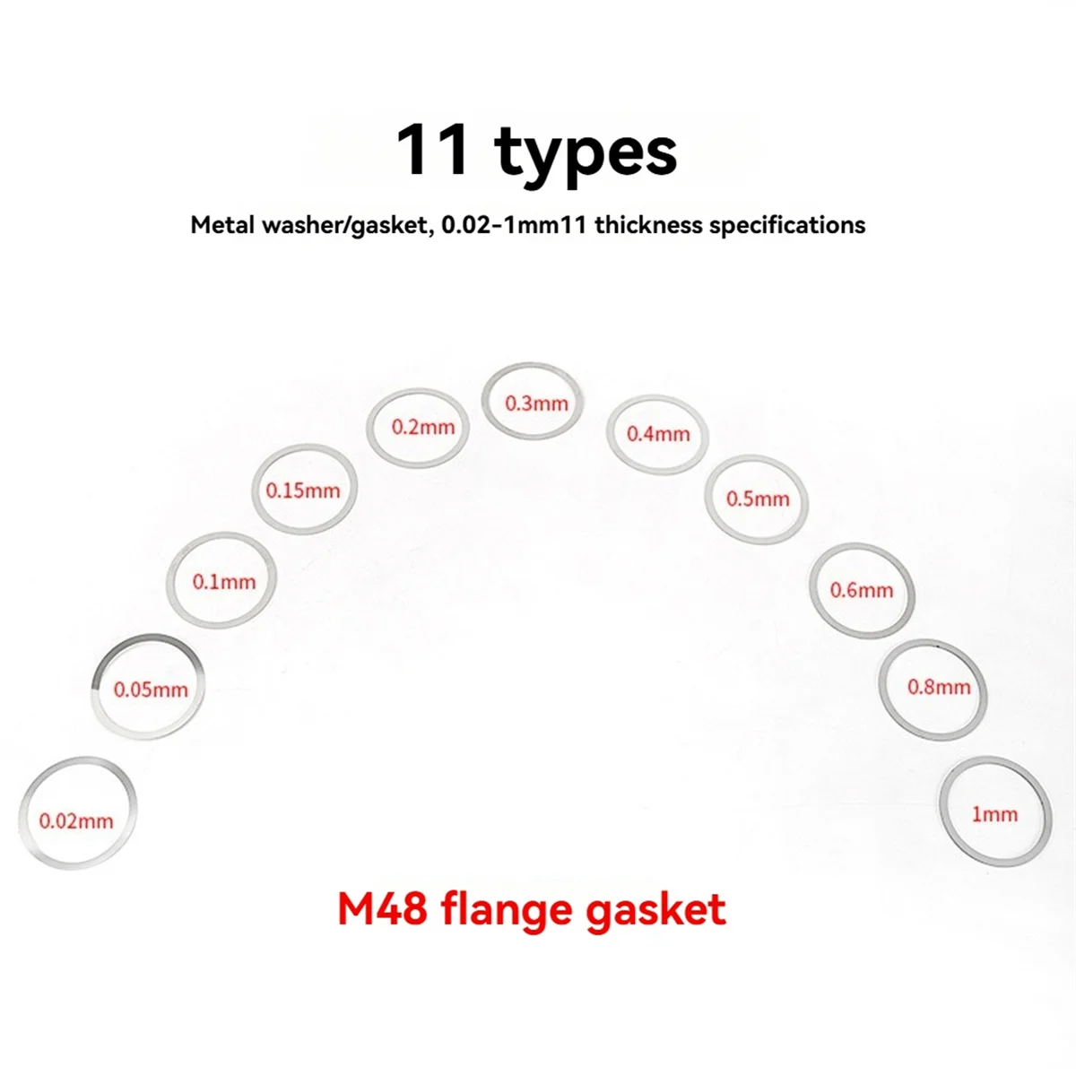 N18R Flanges 0.1-1MM Multiple Specifications Stainless Steel Flange Gasket Camera Photography Astronomy Telescope Part M48