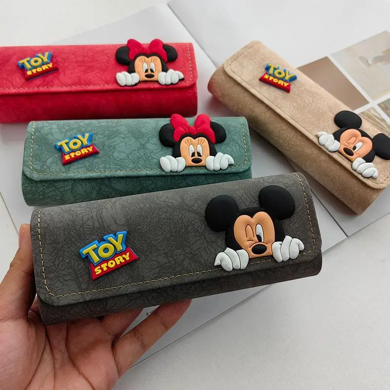 Disney Mickey Mouse Cartoon Glasses Case Anime Anti-fall Pressure Storage Box Protector Eyewear Cases Cover Sunglasses Case Gift