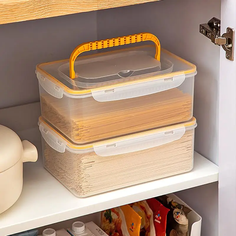 

Контейнер для хранения пасты пищевого класса, герметичный, для муки и лапши, подвесной органайзер для пасты, решения для хранения на кухне, пластиковый...